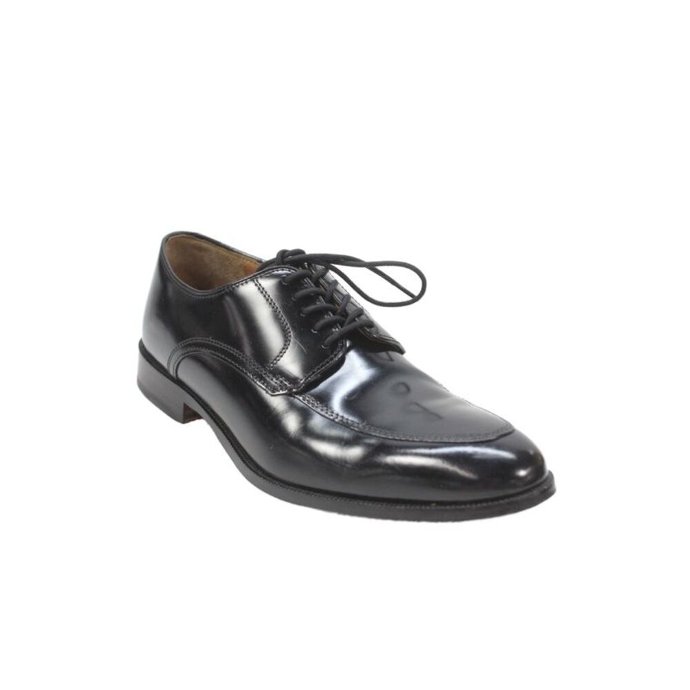Johnston & Murphy Mens Lace Up Patent Leather Oxfords Black Size 8.5D